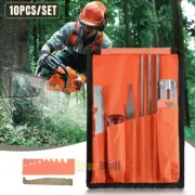 10PCS Chainsaw Sharpening File Filing Kit Chain Sharpen Saw Files Tool Outdoor