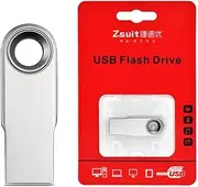 High-Speed USB Flash Drive With Large Capacity - 128G, 64G, 32G, 16G Options - Engraved Files, Business Car Design (Silver, 16 GB)