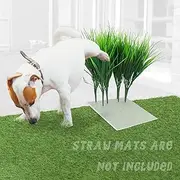8Pcs Fake Grass Plants Pee Post for Dogs to Pee on, Guiding Male Dogs to Urine and Preventing Urine from Splashing Everywhere,Easy to Install and Clean(Lemon Grass)
