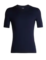 Icebreaker Merino 200 Oasis SS Crewe Mens Thermal Top - Midnight Navy - M