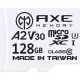 【AXE MEMORY】MicroSDXC 128GB A2 V30/ UHS-I U3 4K-附轉卡 記憶卡(台灣製)