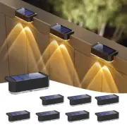 Peasur Solar Fence Lights Outdoor, 8 Pack Step Light Solar Powered, Waterproo...