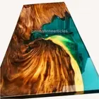 Epoxy Table Top Green Natural Acacia Wooden Resin River Furniture Custom Order