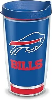 Tervis Insulated Tumbler with Wrap and Blue Travel Lid Blue Lid 16 oz - Tritan Clear