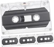 HOMSFOU 4Pcs Blank Cassette Tape for DIY Crafts Creative Decoration for Parties Celebrations Greetings Sturdy Safe Material Audio Recording