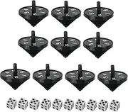 10 Set Gyro Dice Party Gyro Dice Gyro Magician Prop Gyro Fake Prop Magician Gimmick Gyro Decor Gyro Magician Top Prop Gyro Creative Gyro Plastic Black