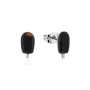 Streets Couture Kingdom - Paddle Pop - Tortoiseshell Stud Earrings Silver