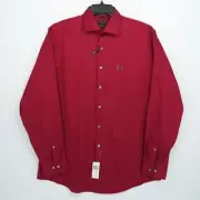 Kenneth Cole Men's Dress Shirt L 16"-34/35" Red Non-Iron Stretch NWT