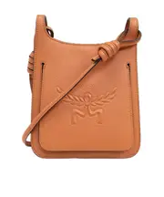 MCM Mini Himmel Logo Embossed Hobo Bag One size Brown