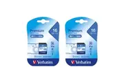 2PK Verbatim 16GB SDHC Memory Card File Media Storage Class 10 f Digital Camera