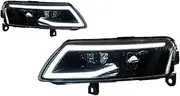 Pair Headlights Assembly Compatible for A6 Headlights 2005-2011 A6 C6 LED Headlight Dynamic Signal Animation DRL Bi Xenon Auto Accessories