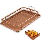 Copper Air Fryer Basket Toaster Oven Tray Set for Oven Air Fryer Accessories