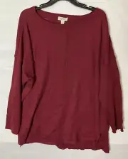 Style & Co Plus Size Front-Seam Tunic Sweater - Cherry Pie Women’s 3X