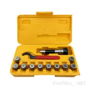 R8 ER25 Collet Chuck with 10 Metric Collets and Spanner Set (7/16" UNF)