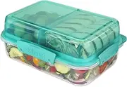 Sistema Lunch Stack Rectangle To Go Lunch Box | 1.8 L Food Container with Bento-Style Compartments | BPA-Free | Assorted Colours