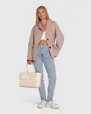 [Belle & Bloom] Stuck On You Cinch Waist Coat - Sand