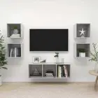 NNEVL 5 Piece TV Cabinet Set Concrete Grey Chipboard