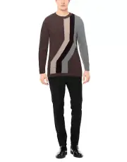RRP€350 EMPORIO ARMANI Jumper Size M Alpaca Wool Blend Crew Neck Made in Italy