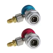 10X(2Pcs Car Auto Freon Coupler Adapters Air Conditioning Adjustable6304