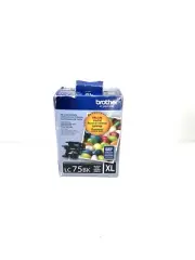 Genuine Brother LC75XL Black Ink 2 Black Ink Cartrid-EXP 22/02 Same Day Ship
