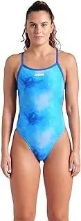 [arena] Women's Allover Tie Dye Challenge Back Athletic Sports One Piece Swimsuit