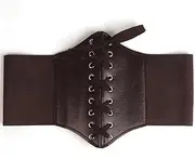 [Generic] Corset Elastic Waist Belt for Women, Elastic Costume Corset Belt Bustiers Lace-up