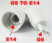 100x LED Halogen CFL Light Bulb Lamp Converter G9 Male plug to E14 Female Socket