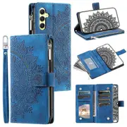 For Samsung Galaxy A55 5g Phone Case Mandala Pattern Leather Cover With Strap