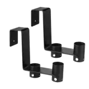 Rustproof Metal Pool Tool Hangers Holds Net Brushes Head Outdoor Organizers