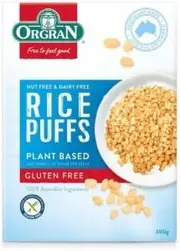 Orgran Rice Puffs Plant Based Cereal G/F 300g