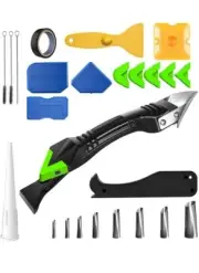Caulking Tools - 3 in 1 Silicone Caulking Tool Kit - Caulk Remover, Glass...