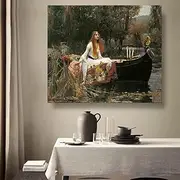 DIY Painting by Numbers for Adults William Waterhouse《The Lady of Shalott》 Adults Paint Kits Canvas Gifts Arts Crafts for Home Decor