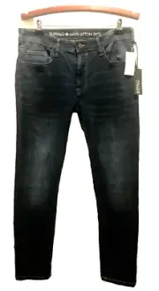 Buffalo David Bitton Jeans Mens Size 32x32 Max-X Skinny Stretch Dark Worked