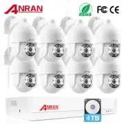 ANRAN 8MP PoE 4K PTZ Security Camera System 8CH NVR 4TB AI Detection Auto Tracks