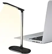 Adjustable Desk Lamp - Table Light with Wireless Charger - Phone Charger Adjustable Lighting Dimmable USB Rechargeable Modern Decor for Bedroom Dorm