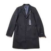 Tommy Hilfiger Trim Fit Overcoat Mens Small 36R Indigo Blue Wool Addison $395