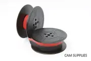 SILVER REED 500 BLACK/RED & BLACK TOP QUALITY 10 METER TYPEWRITER RIBBON EYELETS