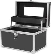 [Folpus] Makeup Train Case,Pedicure Kits Portable Organizer with Handle Travel Cosmetic Box Manicure Supplies Case for Cosmetologist, S