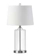 JONATHAN Y Designs Walsh 25in Glass Table Lamp