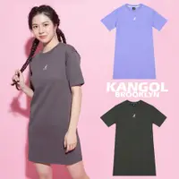 在飛比找蝦皮商城優惠-KANGOL 深灰 紫 連身 長版T 洋裝 女6222158