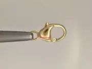 8mm TINY 18k Yellow Gold Fancy Designer Lobster Necklace Chain Trigger Clasp