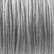 Light Gray 1mm Waxed Cotton Cord, 70 Meters, Macrame, Beading String