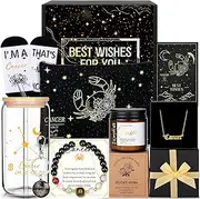 12PCS Cancer Zodiac Birthday Gifts for Women-Cancer Zodiac Gifts for Women, Mom, Wife, Self Care Package,Get Well Soon, Mother's Day Baskets Birthday Astrological Baskets