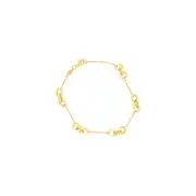 Bevilles 9kt Yellow Gold Infused 19cm Fancy Loop Bracelet