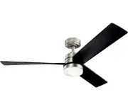 KICHLER Spyn LED 52 in. Modern Ceiling Fan Anvil Iron Downrod Brushed Nickel