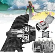 Electric Motorized Surfboard Fin, SUP Electric Fin Underwater Thruster with Remote Control, SUP Fin Maximum Mileage 20KM, Speed ​​4-6 KM/H, for Longboard Surfboard Paddleboard