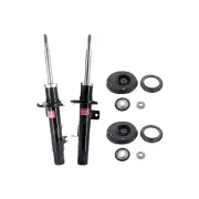 Pair Front KYB Shock Absorbers + Strut Top Mount Kit for Citroen C2 C3 I 02-10