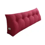 SOGA 100cm Rose Red Triangular Wedge Bed Pillow Headboard Backrest Tatami