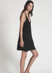 One Teaspoon RINGLEADER SLIP DRESS MATTE BLACK New XS