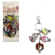 4 Pcs. Seven Deadly Sins 1" KeyChain Set - MELIODAS GOWTHER DIANE ELIZABETH New